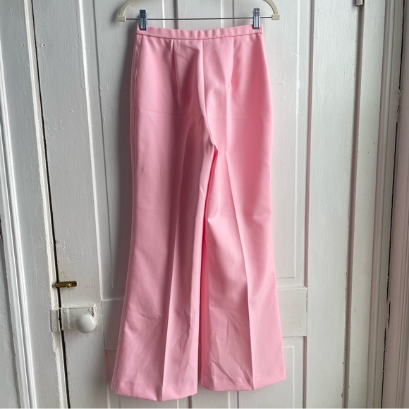 Vintage 70s Bubblegum Pink Dagger Collar Leisure Suit, 4-Pocket Jacket - Picture 9 of 11